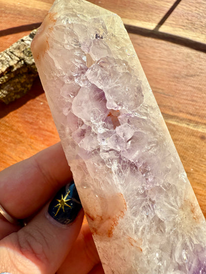 AMETHYST + FLOWER AGATE TOWER