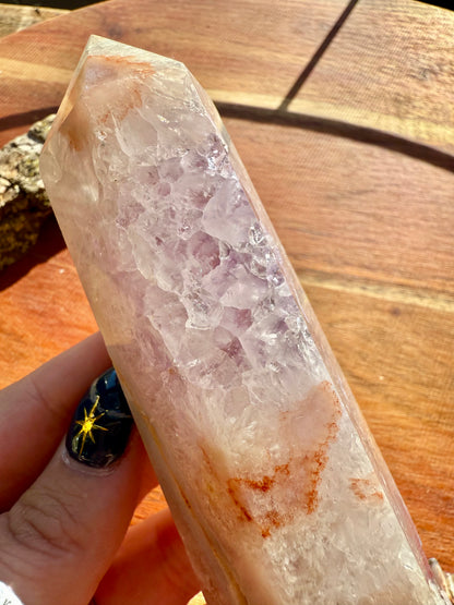 AMETHYST + FLOWER AGATE TOWER