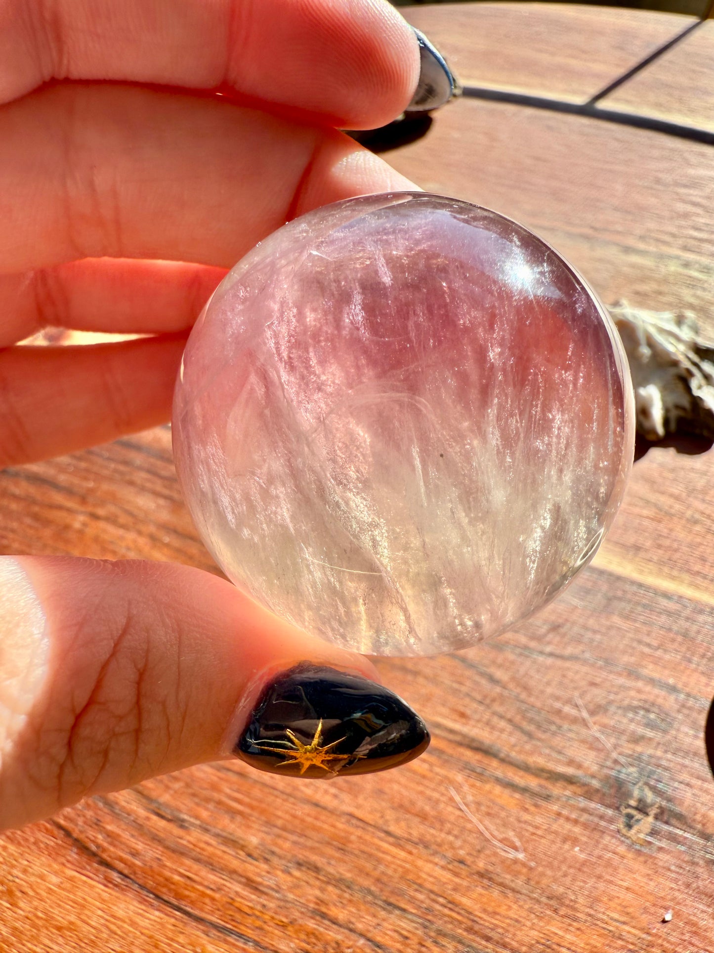 BANDED CANDY FLUORITE SPHERE