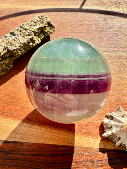 BANDED CANDY FLUORITE SPHERE