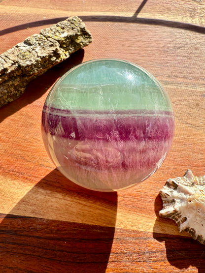 BANDED CANDY FLUORITE SPHERE