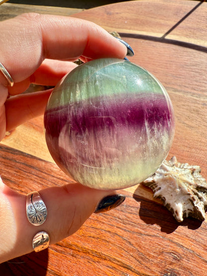 BANDED CANDY FLUORITE SPHERE