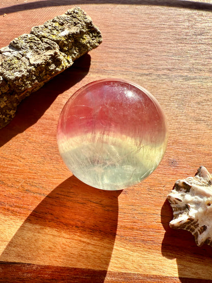 BANDED CANDY FLUORITE SPHERE