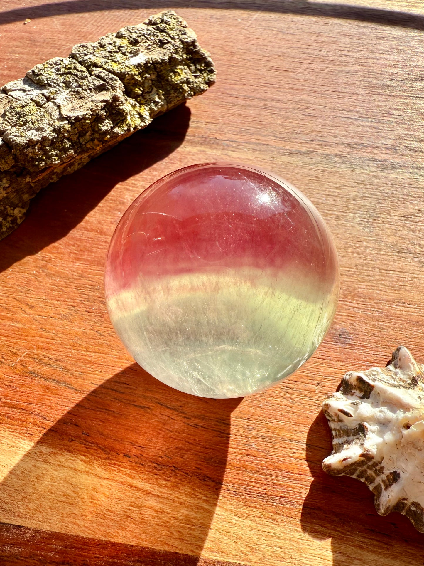 BANDED CANDY FLUORITE SPHERE
