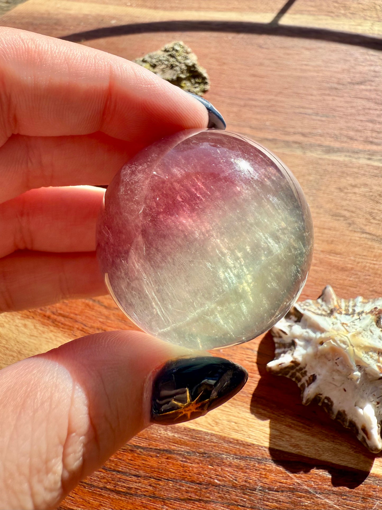 BANDED CANDY FLUORITE SPHERE