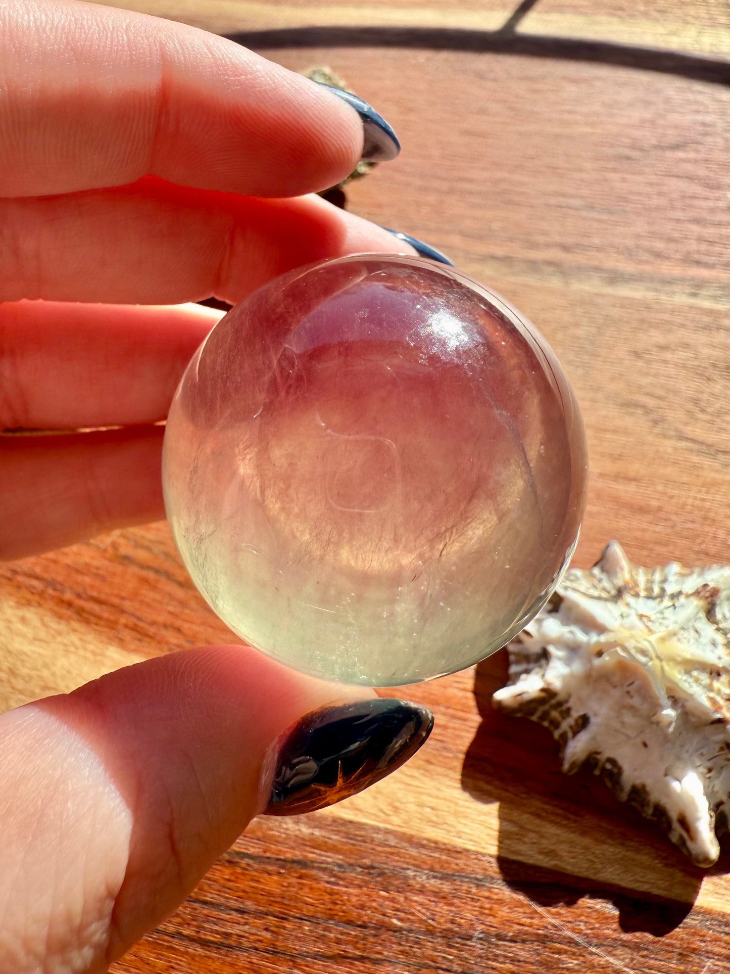 BANDED CANDY FLUORITE SPHERE