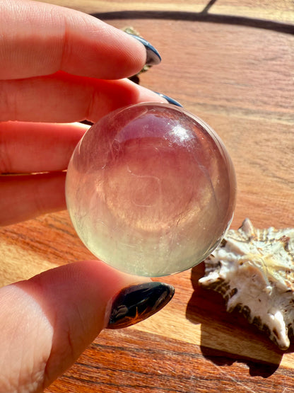 BANDED CANDY FLUORITE SPHERE