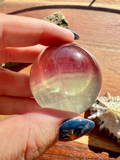 BANDED CANDY FLUORITE SPHERE