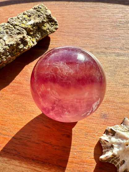 BANDED CANDY FLUORITE SPHERE