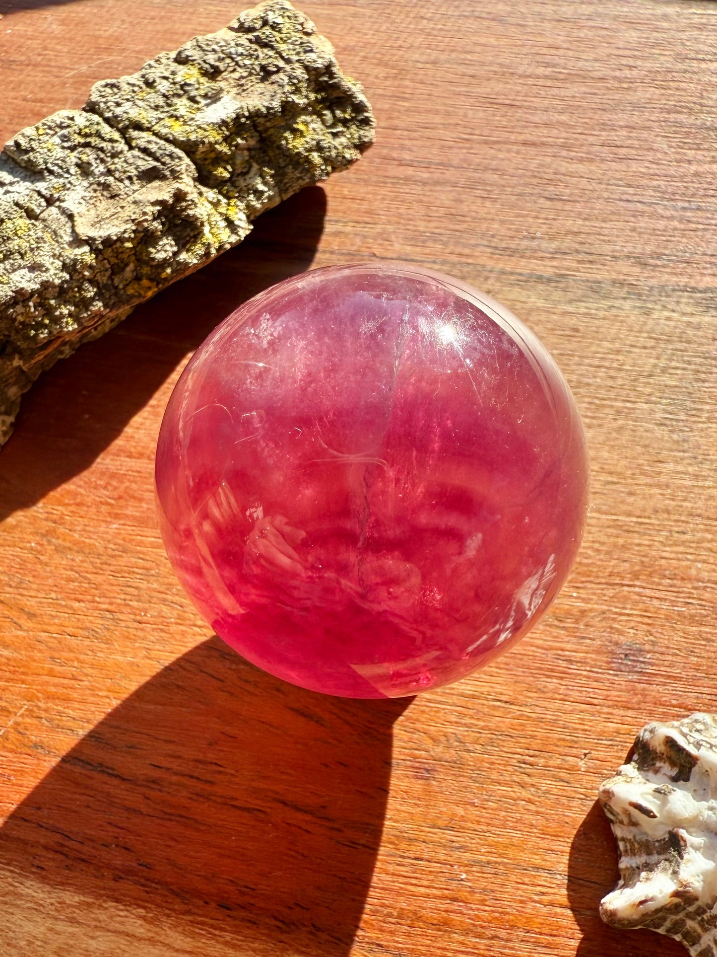 BANDED CANDY FLUORITE SPHERE