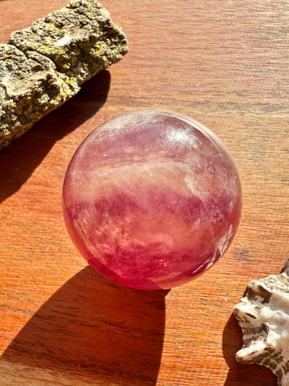 BANDED CANDY FLUORITE SPHERE