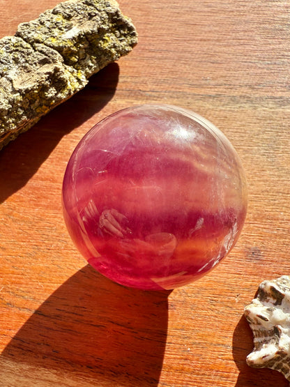 BANDED CANDY FLUORITE SPHERE