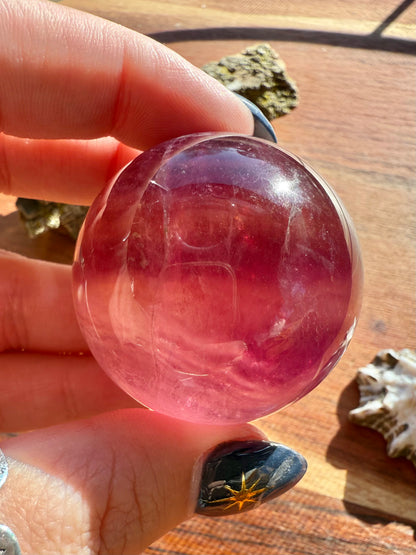 BANDED CANDY FLUORITE SPHERE