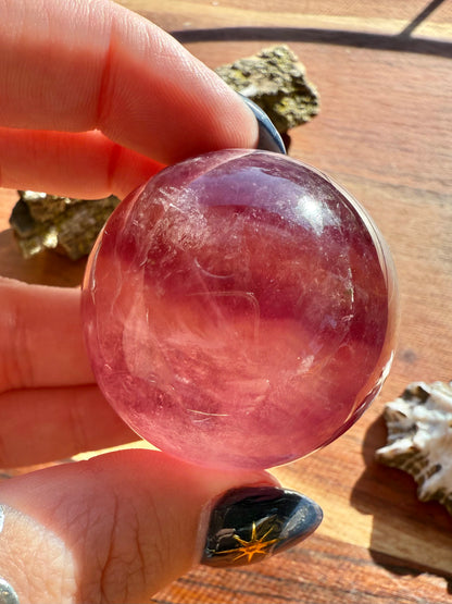 BANDED CANDY FLUORITE SPHERE