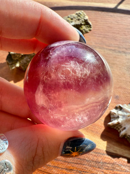 BANDED CANDY FLUORITE SPHERE