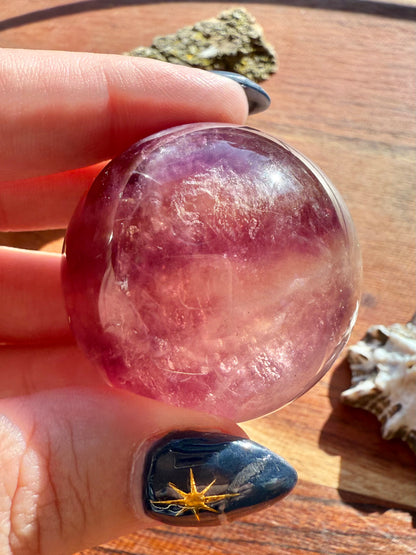 BANDED CANDY FLUORITE SPHERE