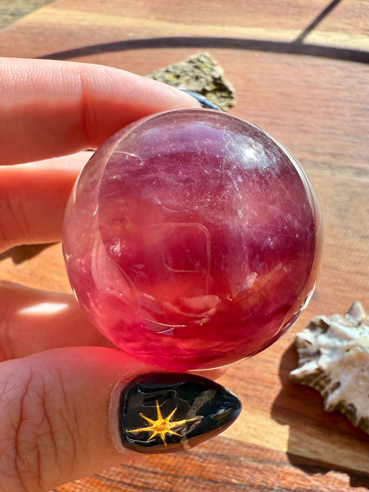 BANDED CANDY FLUORITE SPHERE