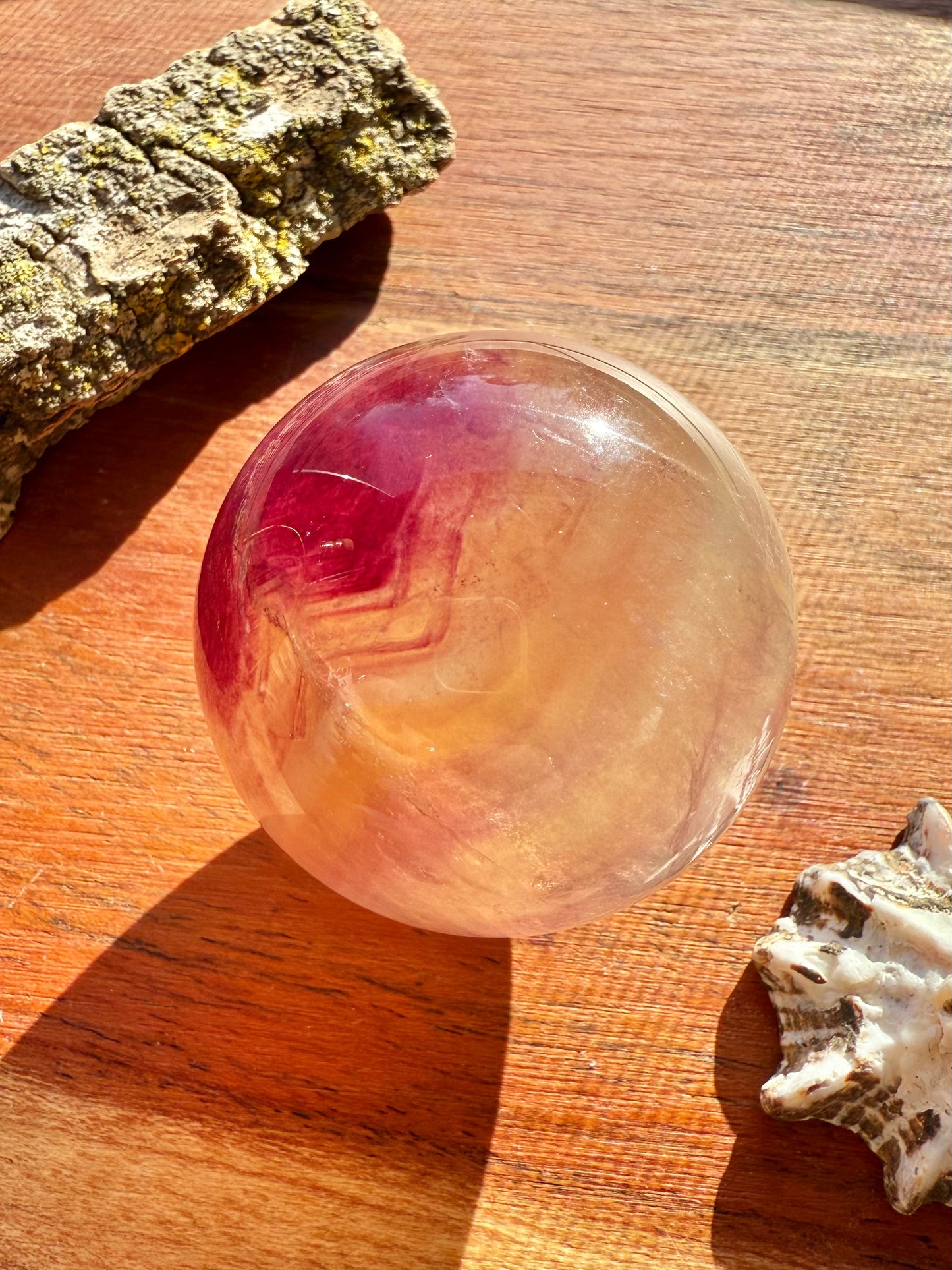 BANDED CANDY FLUORITE SPHERE