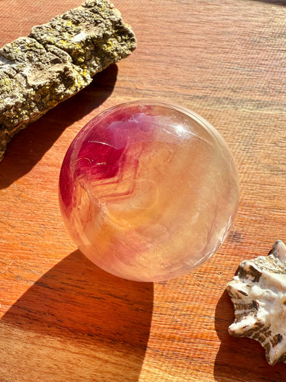 BANDED CANDY FLUORITE SPHERE