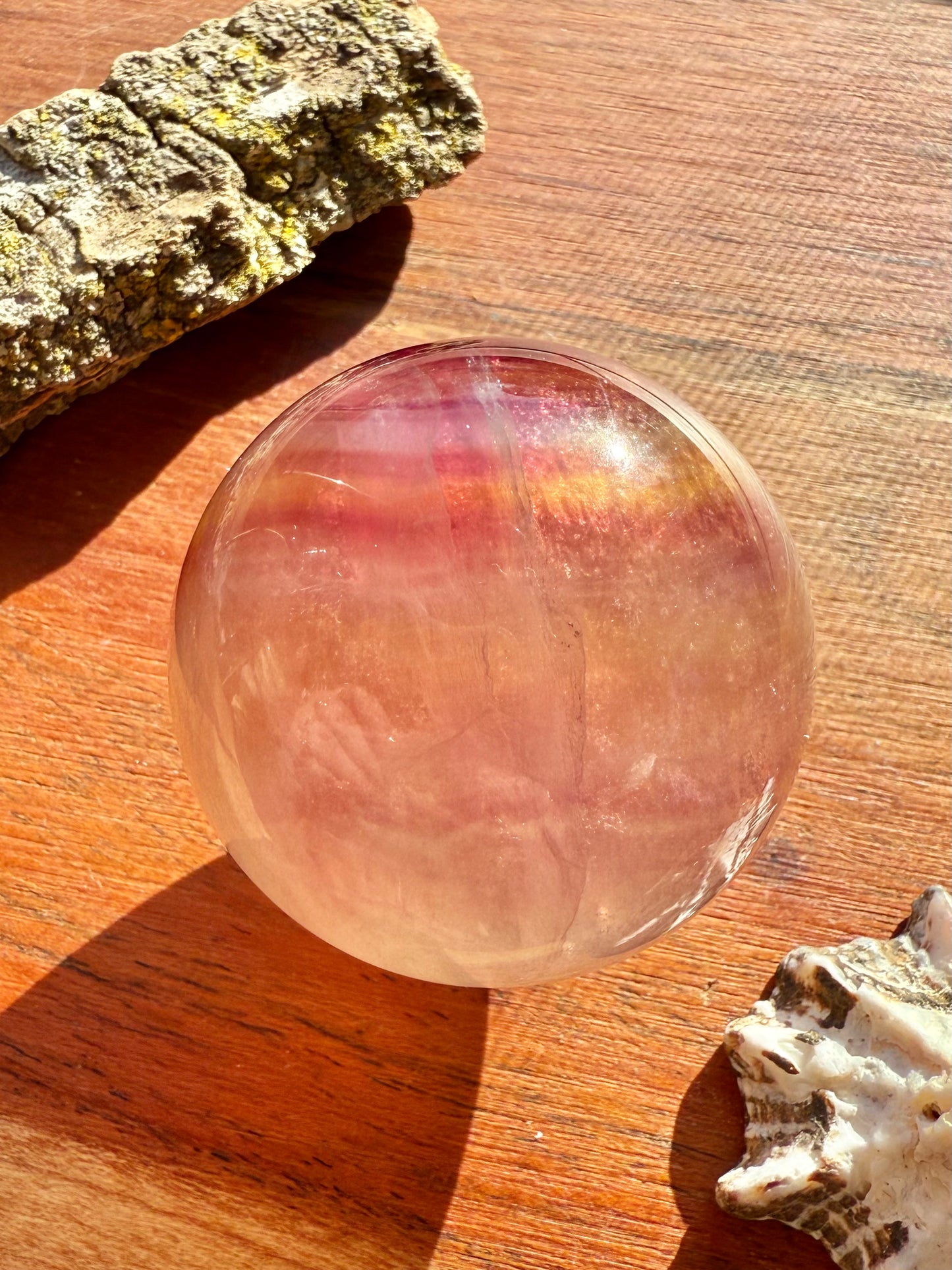 BANDED CANDY FLUORITE SPHERE