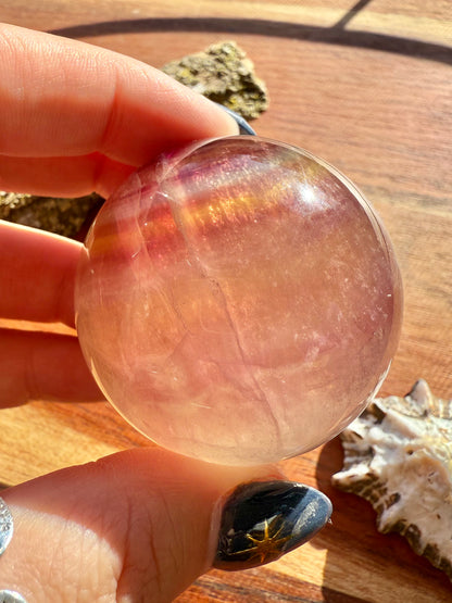 BANDED CANDY FLUORITE SPHERE