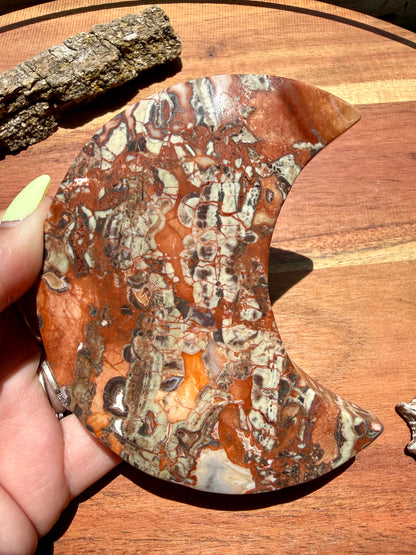 MONEY AGATE MOON WITH STAND
