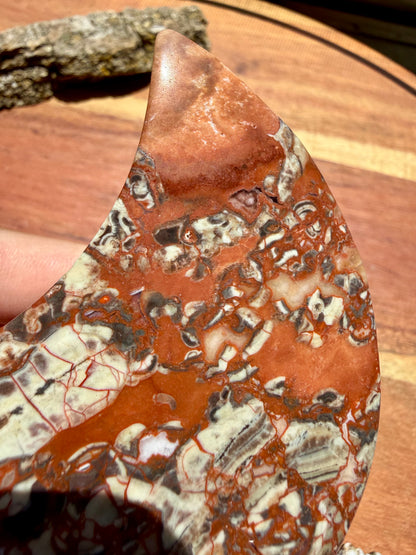 MONEY AGATE MOON WITH STAND