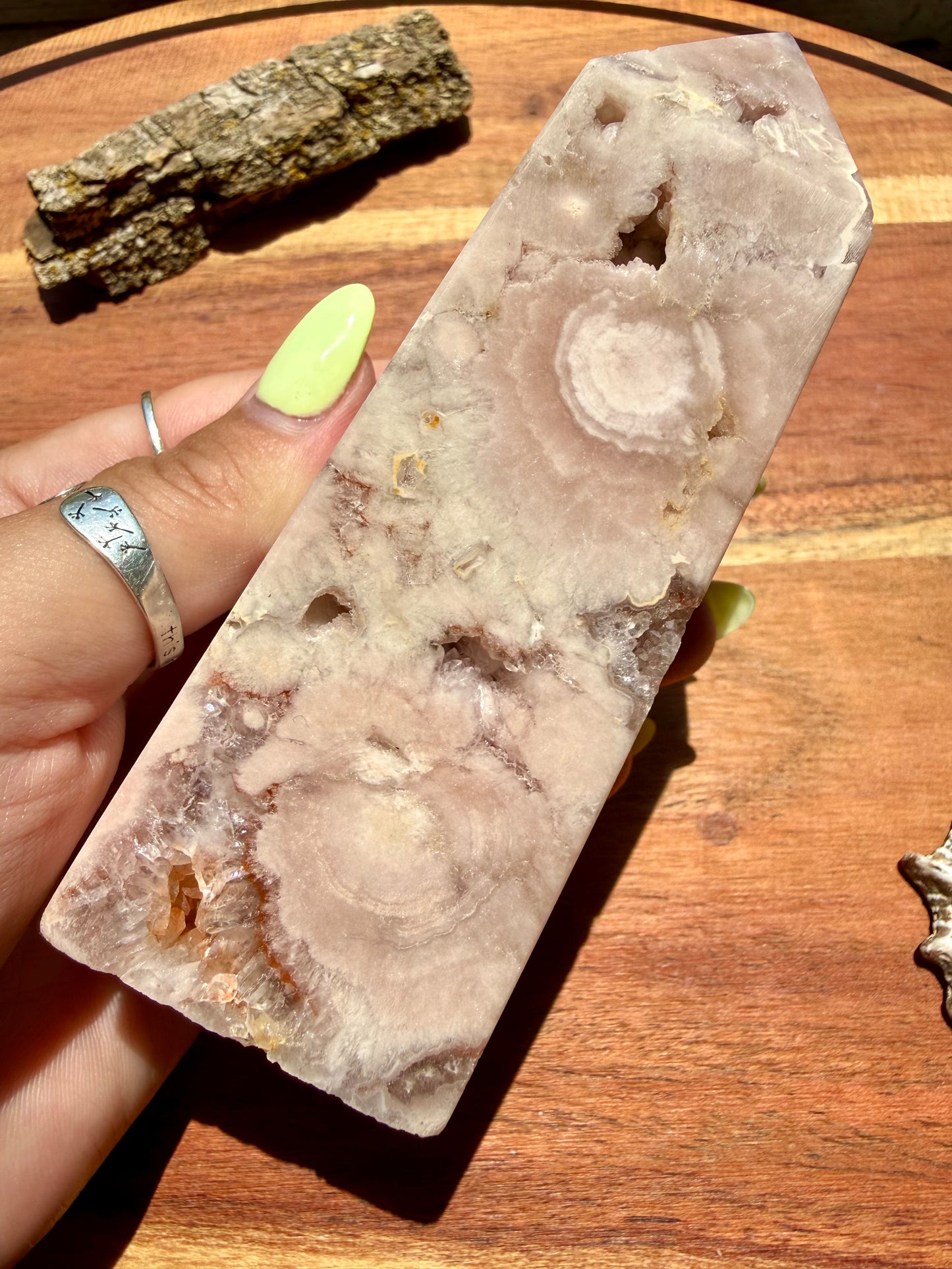 PINK AMETHYST + FLOWER AGATE TOWER