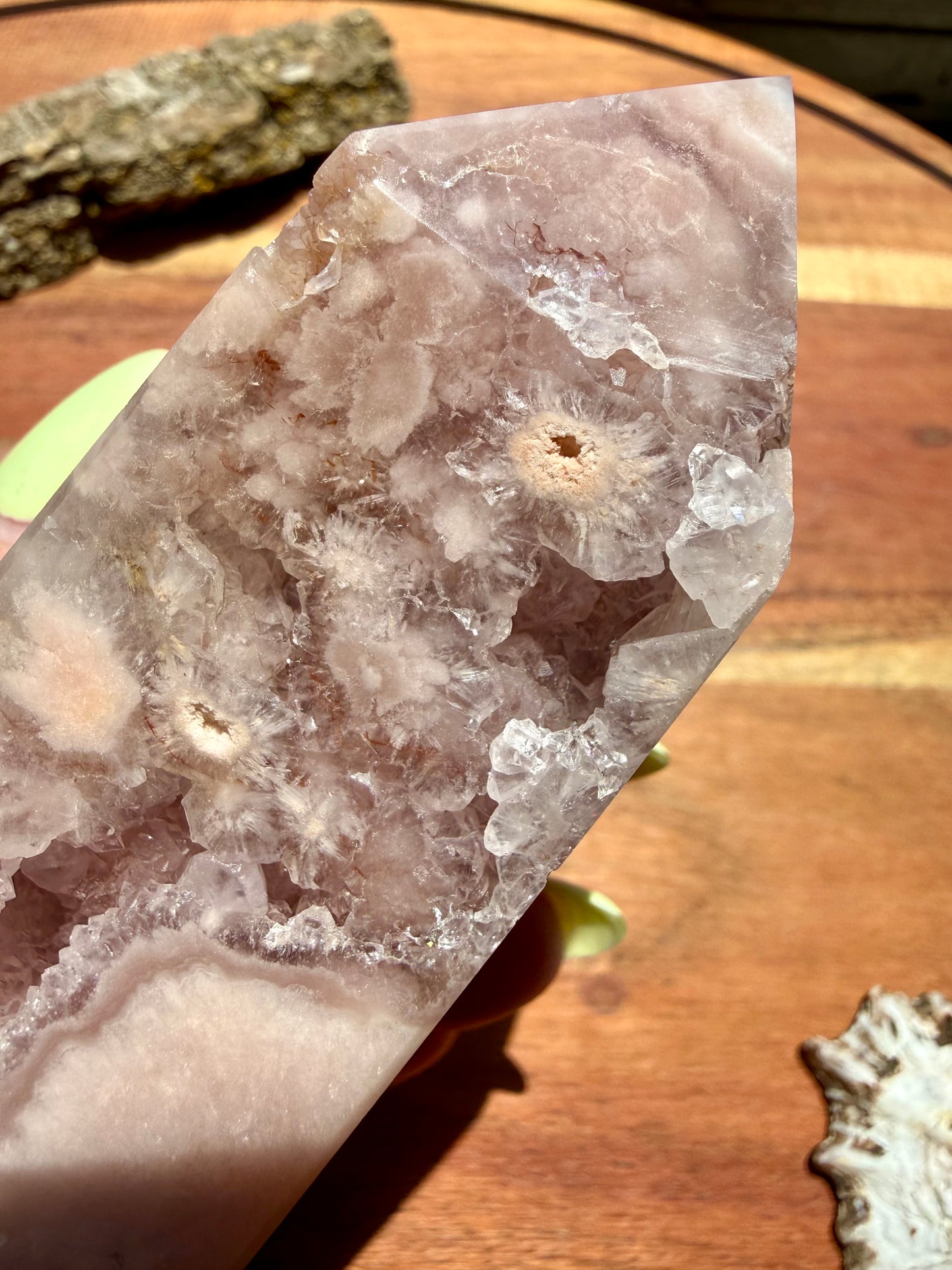 PINK AMETHYST + FLOWER AGATE TOWER