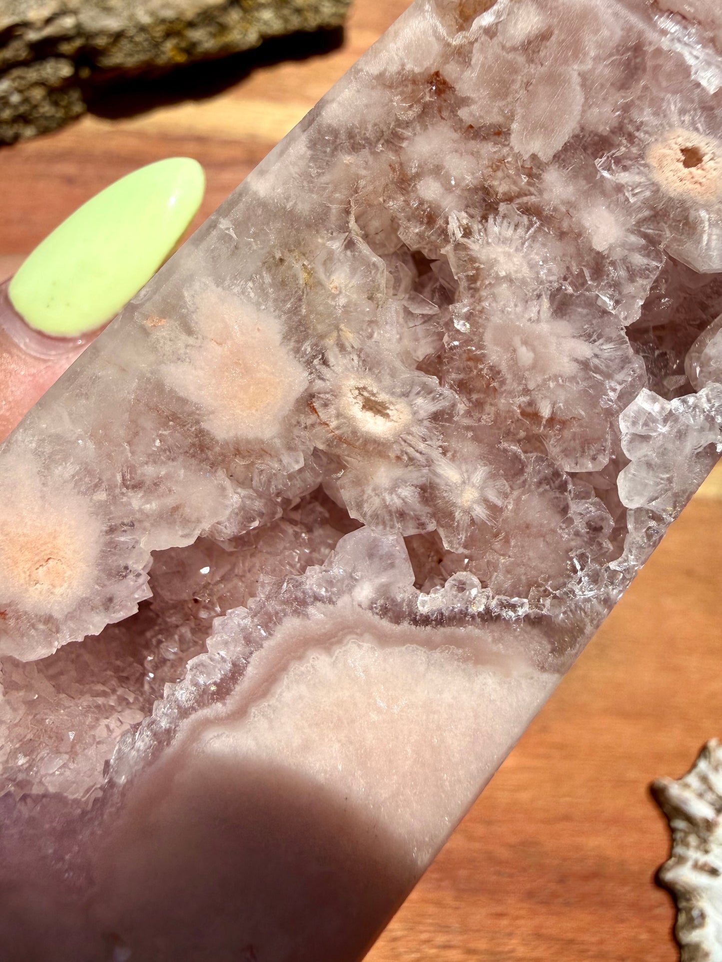 PINK AMETHYST + FLOWER AGATE TOWER