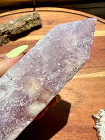 AMETHYST + FLOWER AGATE TOWER