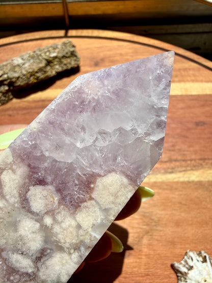 AMETHYST + FLOWER AGATE TOWER