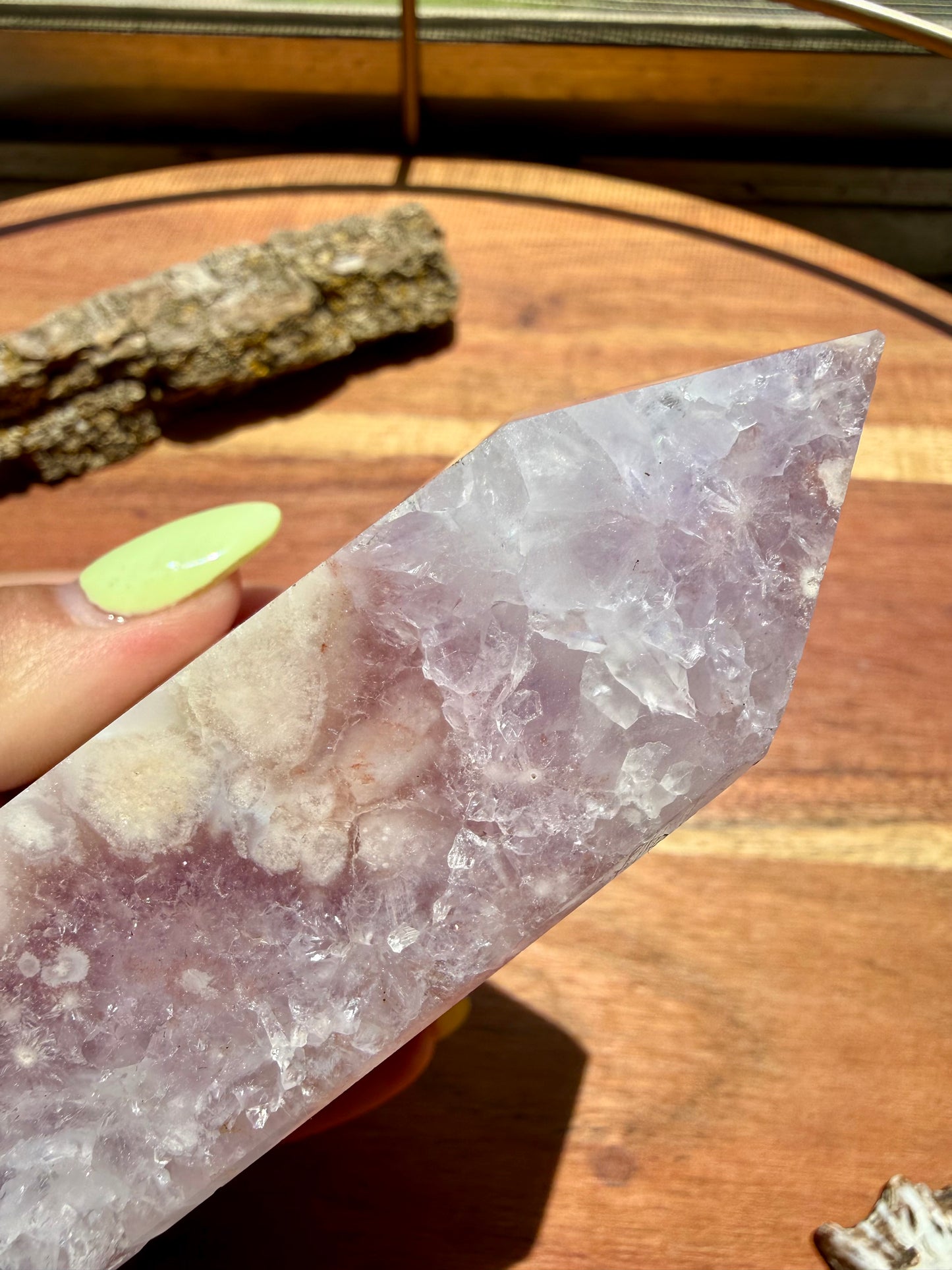AMETHYST + FLOWER AGATE TOWER