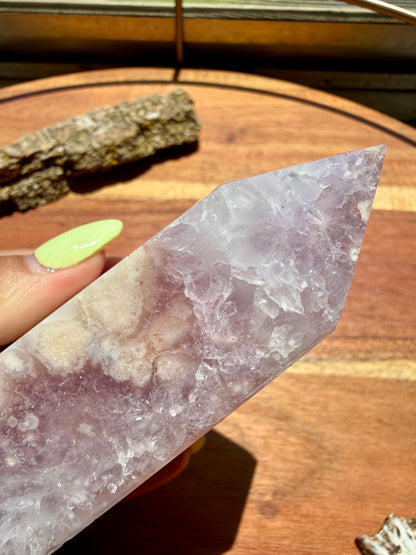AMETHYST + FLOWER AGATE TOWER