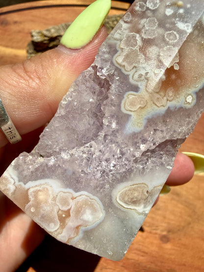 AMETHYST + FLOWER AGATE TOWER