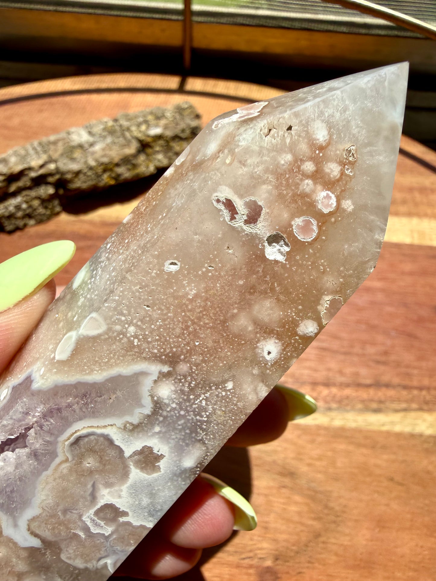 AMETHYST + FLOWER AGATE TOWER