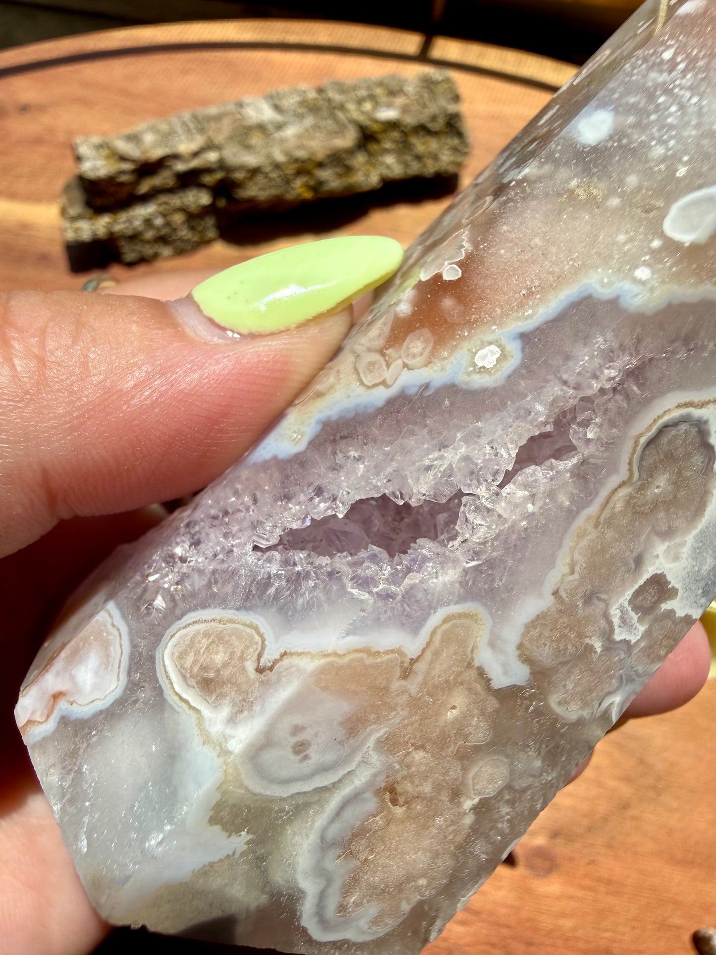 AMETHYST + FLOWER AGATE TOWER
