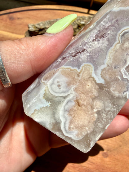 AMETHYST + FLOWER AGATE TOWER