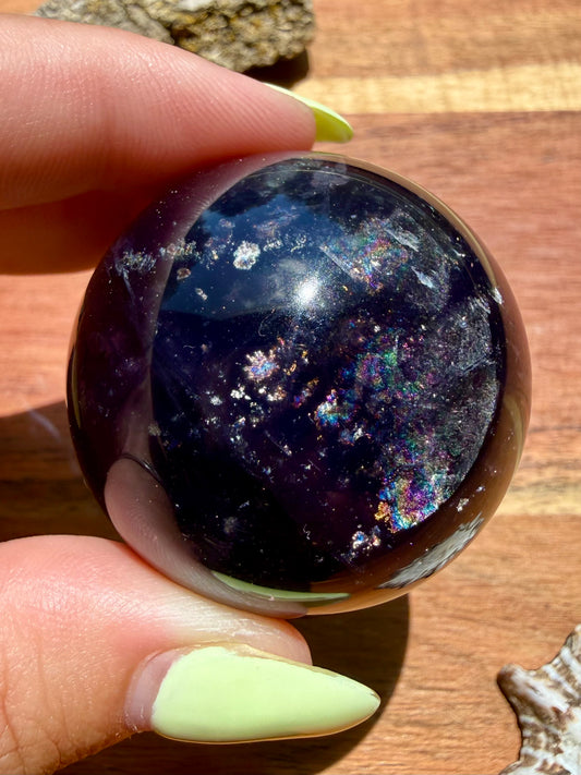 GALAXY FLUORITE (PYRITE + FLUORITE) SPHERE