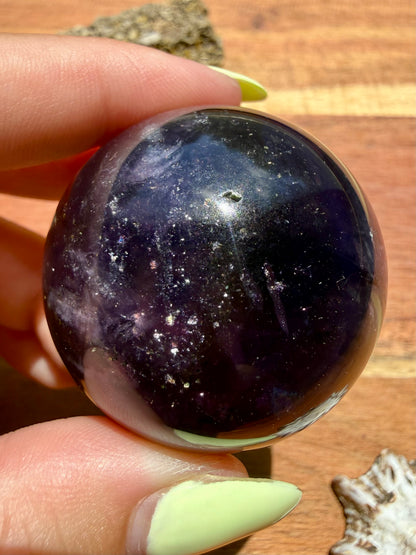 GALAXY FLUORITE (PYRITE + FLUORITE) SPHERE