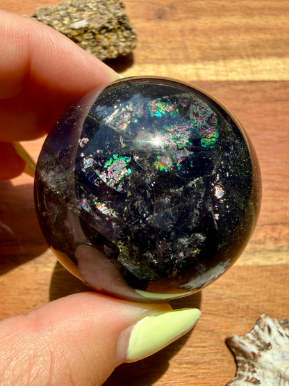GALAXY FLUORITE (PYRITE + FLUORITE) SPHERE