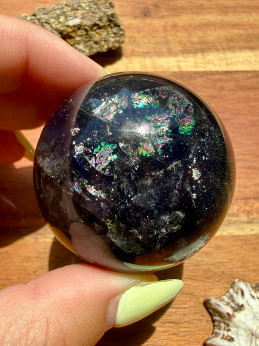 GALAXY FLUORITE (PYRITE + FLUORITE) SPHERE