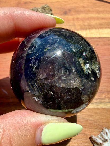 GALAXY FLUORITE (PYRITE + FLUORITE) SPHERE