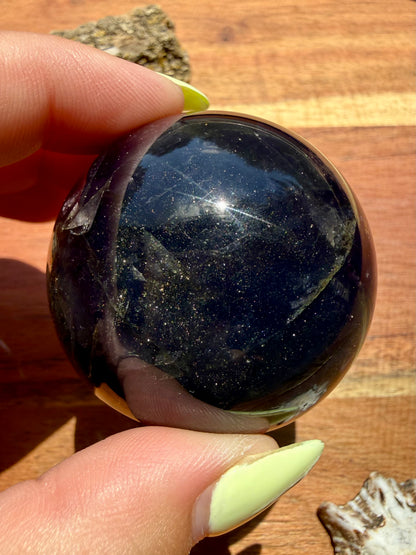 GALAXY FLUORITE (PYRITE + FLUORITE) SPHERE