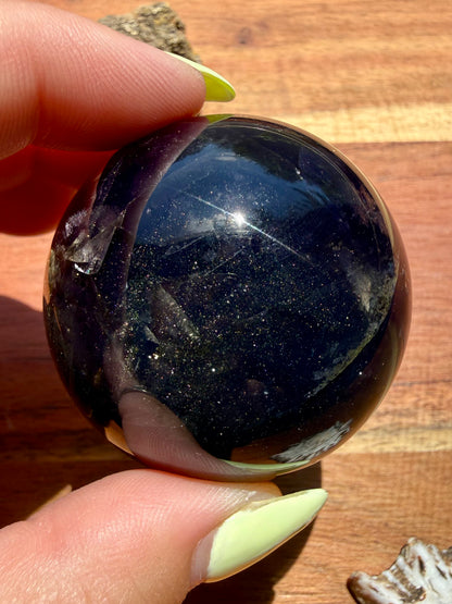 GALAXY FLUORITE (PYRITE + FLUORITE) SPHERE