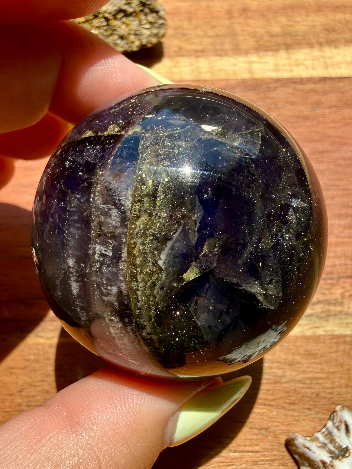 GALAXY FLUORITE (PYRITE + FLUORITE) SPHERE