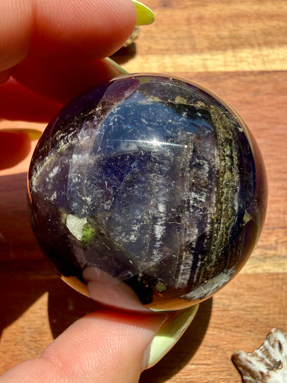 GALAXY FLUORITE (PYRITE + FLUORITE) SPHERE