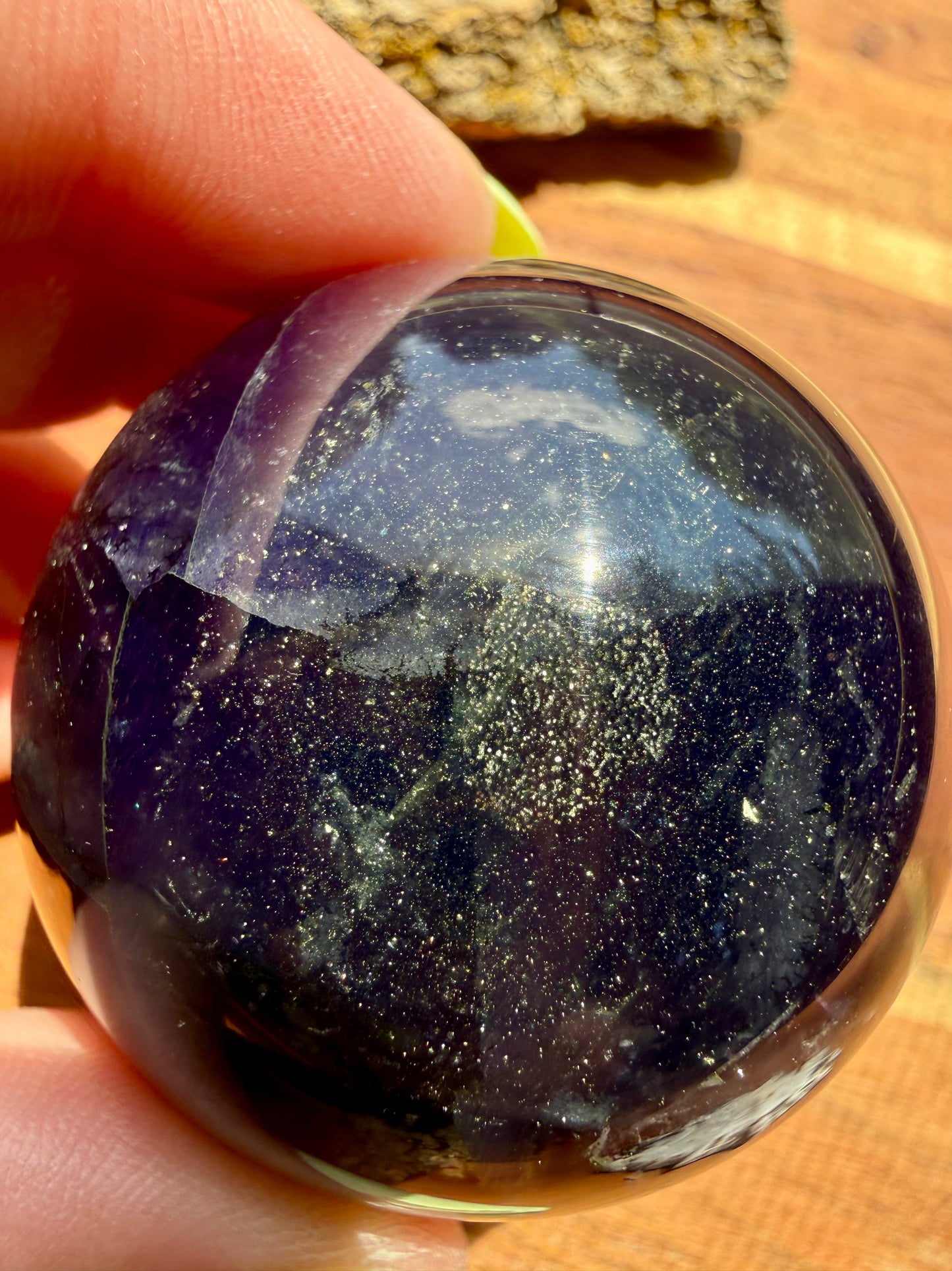 GALAXY FLUORITE (PYRITE + FLUORITE) SPHERE