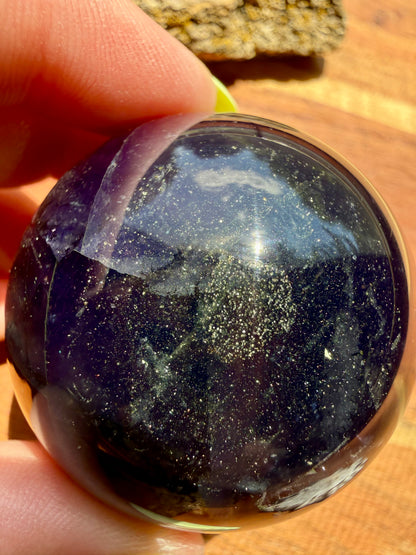 GALAXY FLUORITE (PYRITE + FLUORITE) SPHERE