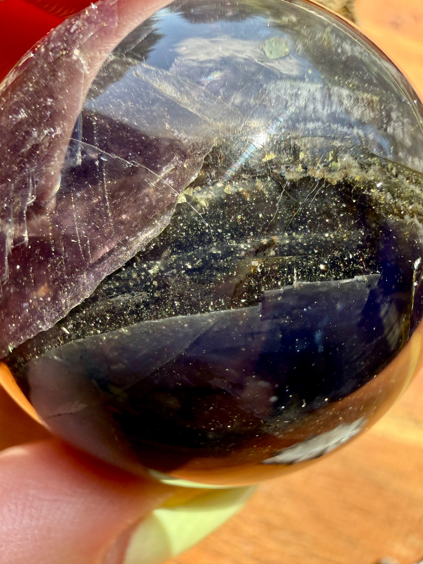 GALAXY FLUORITE (PYRITE + FLUORITE) SPHERE
